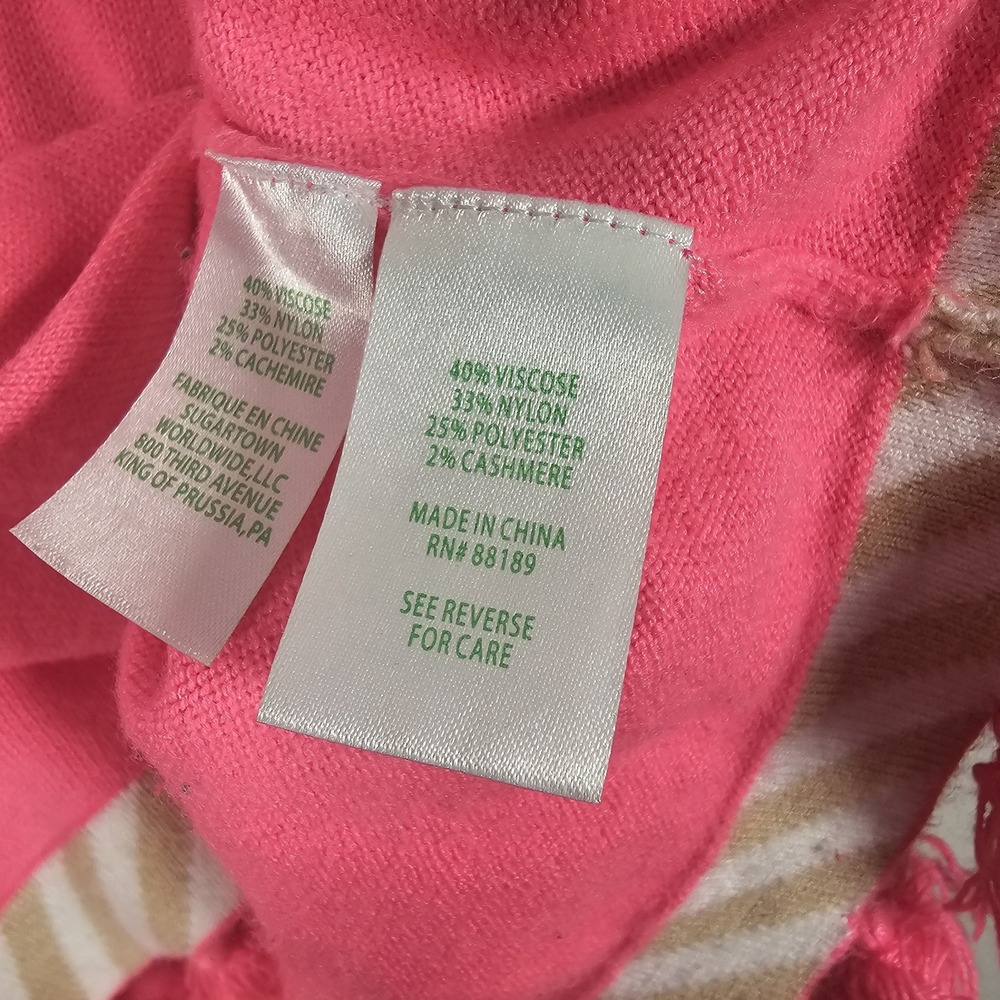 Lilly Pulitzer Womens XS knit Sweater Coral Pink Cashmere Blend Beachy Boho - Picture 4 of 8